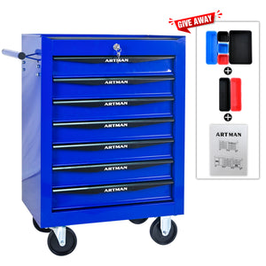 Rolling Metal Tool Chest with 7 Drawers