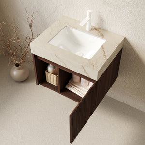 Eiden 24" Bathroom Vanity & Sink, Floating Storage Cabinet