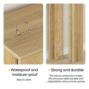 Farmhouse Style Extra Long Walnut Console Table