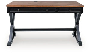 Wildenauer - Home Office Desk - Brown / Black - Best Buy Furniture