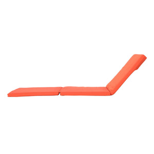 Waterproof Fabric Lounge Cushion With Rectangular Shape - Orange