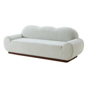 88in Round Arm Cloud Curved 3-Seater Modern Upholstered Boucle Sofa