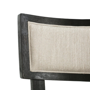 Farmhouse Style Fabric Upholstered Side Dining Chair Set