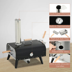 Outdoor Pizza Oven with 12" Rotating Stone