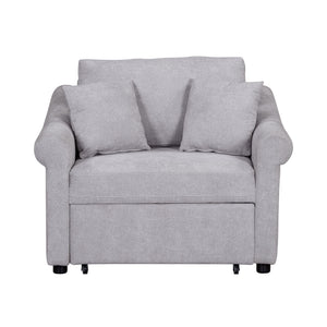 Convertible Sleeper Chair With Adjustable Backrest, 3 In 1 Lounger Chair Turns Into Bed, Single Bed For Living Room