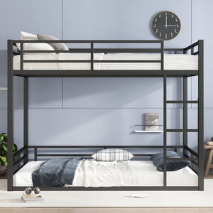 Metal Queen Over Queen Bunk Bed for Teens and Adults