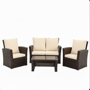 Modern Patio Set With Table And Cushions