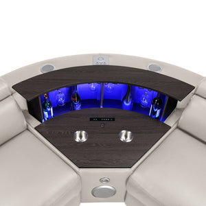 Nova - Sectional With Bluetooth Speaker, LED And Lifting Wine Cabinet