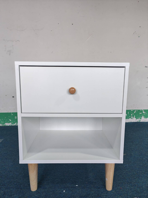 23.22"H Wooden Nightstand with One Drawer and Shelf