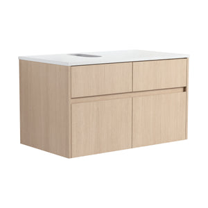 32-Inch Wall-Mounted Bathroom Vanity with 2 Soft Close Doors and 1 Drawer