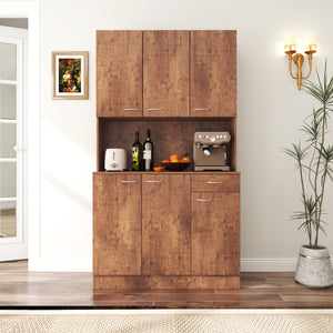 70.87" Tall Wardrobe & Kitchen Cabinet