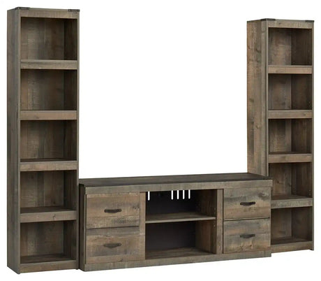 Trinell - 3-Piece Entertainment Center - Brown - Best Buy Furniture
