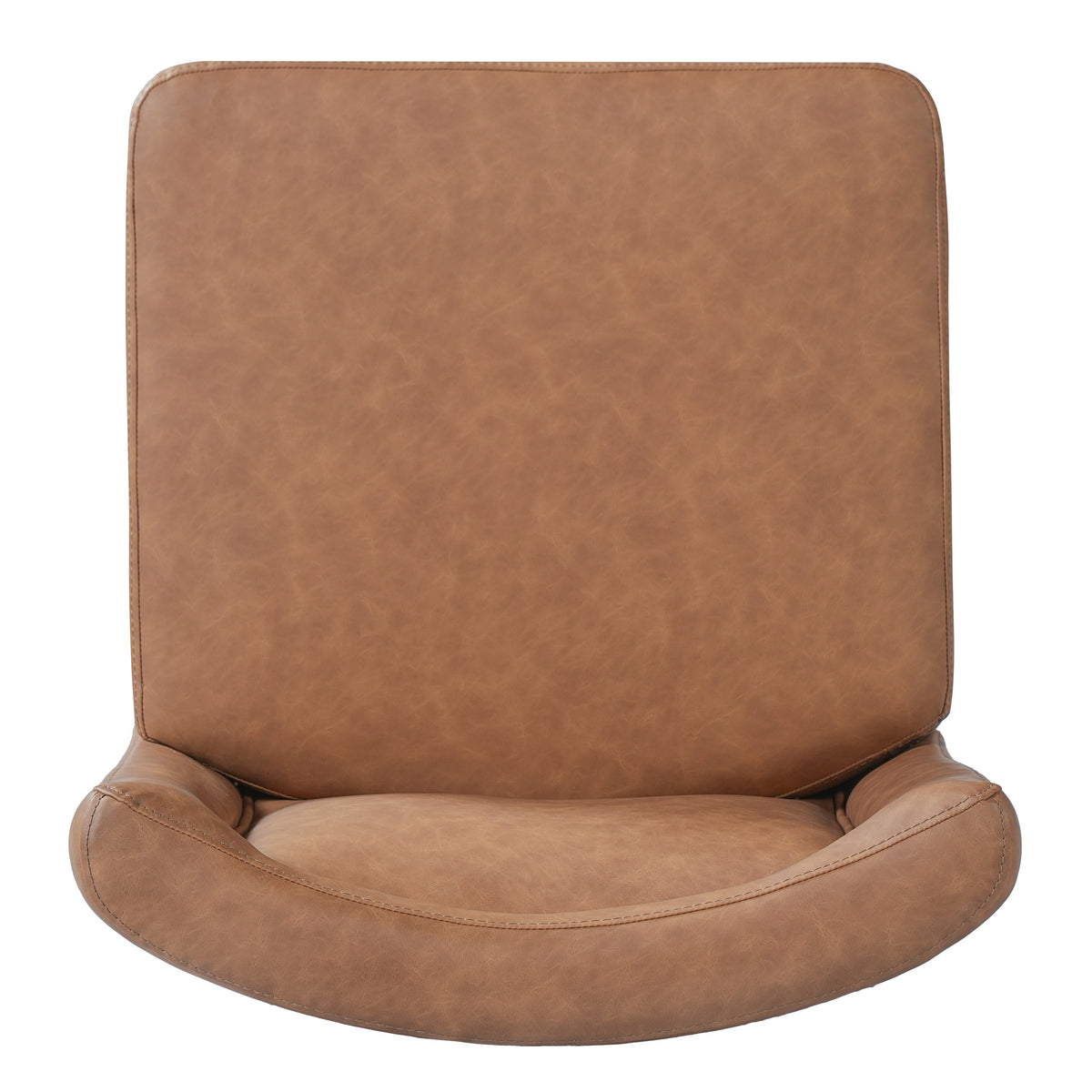 Set of 2 Camel PU Upholstered Dining Chairs