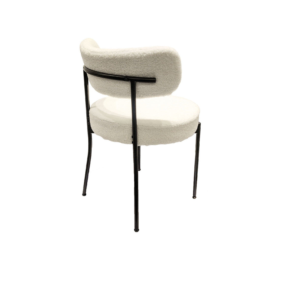Mid-Century Modern Dining Chair With Curved Backrest