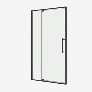 50-54"W x 74"H Pivot Shower Door with Matte Tempered Glass Finish