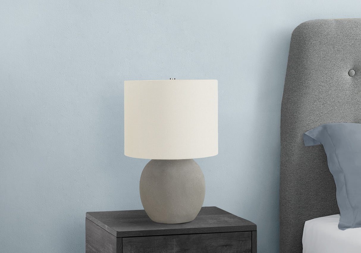 Lighting, Table Lamp, Concrete, Contemporary - Gray / Cream - Best Buy Furniture