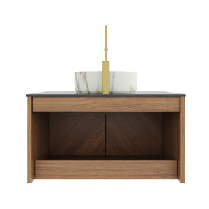 ARAI 30" Bathroom Vanity & Sink, Floating Plywood Storage Cabinet with 2 Doors
