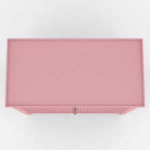 Fluted 3 Drawer Nightstand With Soft Close Slides