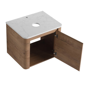 24'' Wall-Mounted Bathroom Vanity with Soft-Close Door