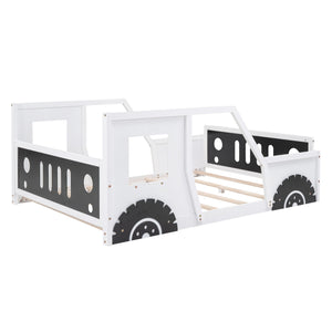 Classic Car Shaped Platform Bed With Wheels