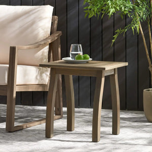 Kinesis - Outdoor Side Table With Slatted Top And Wood Frame - Best Buy Furniture