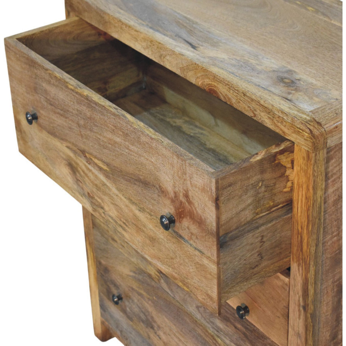 Solid Wood Oakish Three Drawer Chest