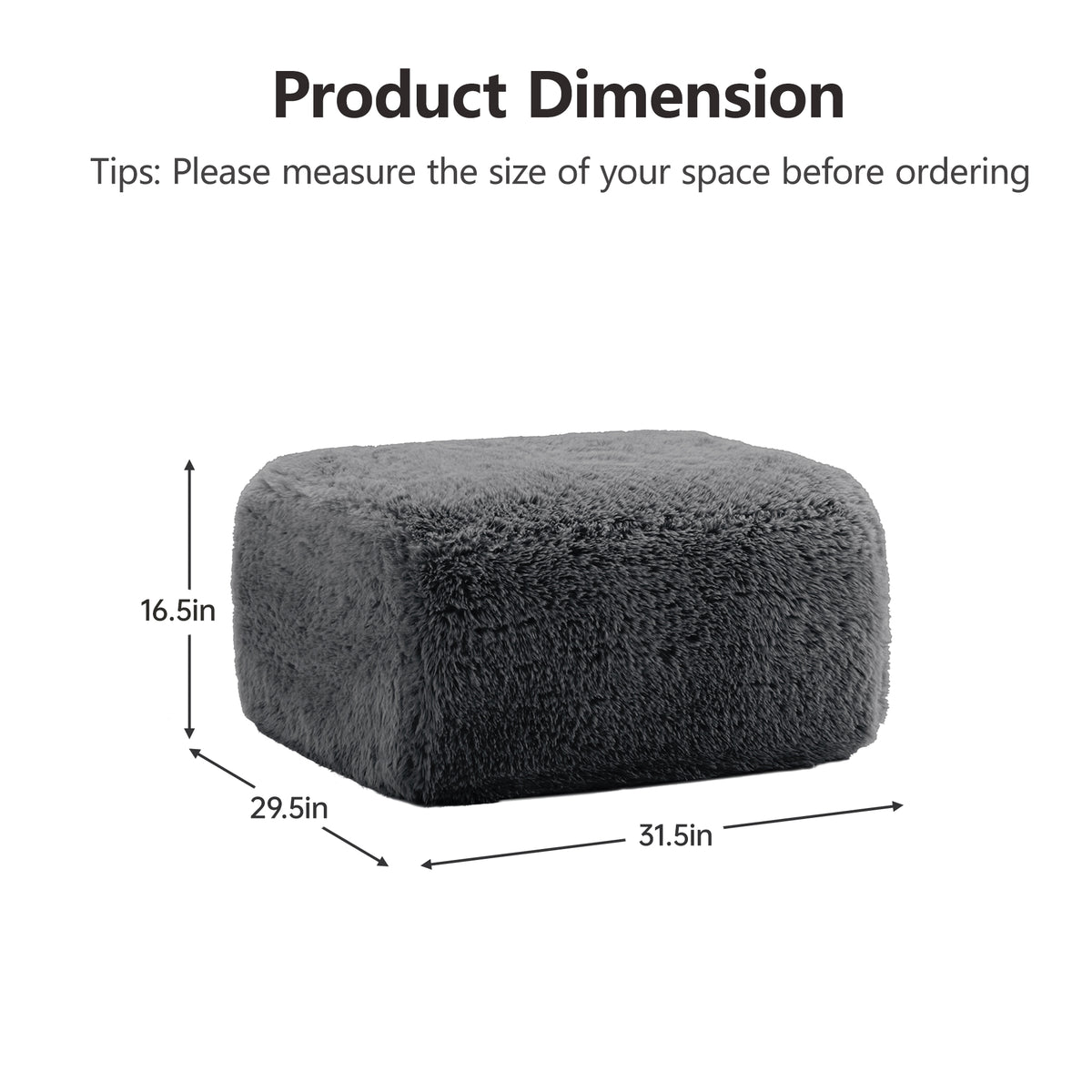 Aviana Ottoman Plush Fabric - Dark