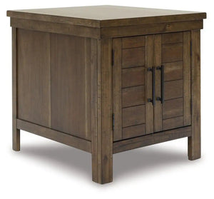 Moriville - Rectangular End Table - Grayish Brown - Best Buy Furniture