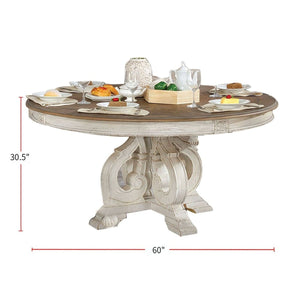 Elegant Dining Set Round Table And Side Chairs