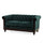 Chesterfield Velvet Loveseat Sofa, 2 Person Rolled Arm Upholstered Couch - Best Buy Furniture