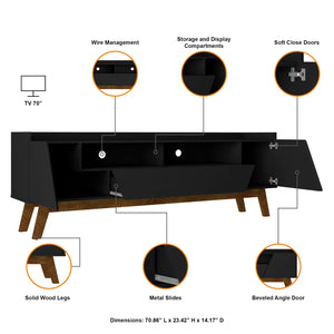 Marcus - TV Stand With 4 Shelves And Soft Close Doors