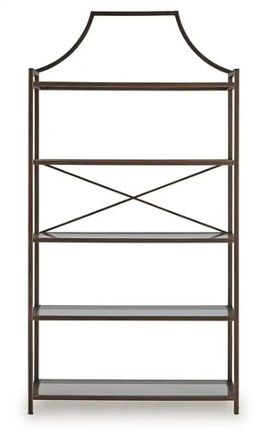 Bernonly - Bookcase - Antique Bronze Finish - Best Buy Furniture