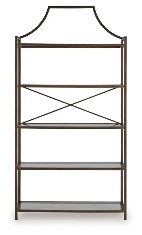 Bernonly - Bookcase - Antique Bronze Finish - Best Buy Furniture