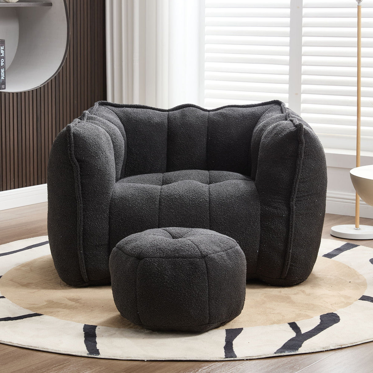 Soft Bean Bag Chair With High Resilient Foam