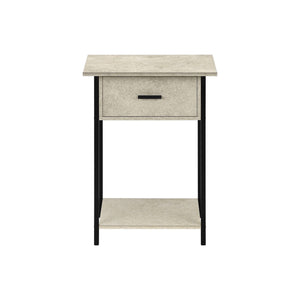 Contemporary 2 Tier Accent Table With Storage Drawer