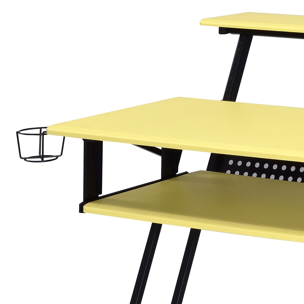 Suitor - Music Recording Studio Desk - Black / Yellow - Best Buy Furniture