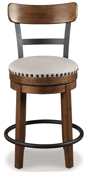Valebeck - Full Back Swivel Stool - Best Buy Furniture