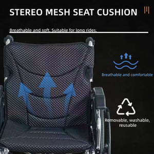 Heavy Duty Foldable Manual Wheelchair Double X Force Support With Adjustable Seat Belt Breathable Cushion & Anti Backflip Design 24" Tires For All Terrains 350 Lbs Capacity - Black / Silver