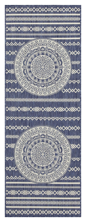 Sunshine - 5'3" X 7'3" Indoor, Outdoor Area Rug - Blue - Polypropylene