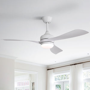 Ceiling Fan With 3 Blades, Remote Control, Reversible DC Motor, Noiseless Operation, 3 Downrods