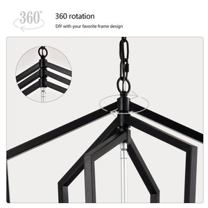 12-Light Farmhouse Kitchen Chandeliers, Matte