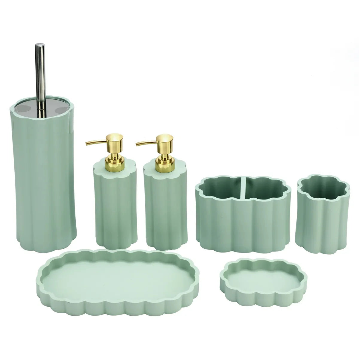 7 Piece Resin Bathroom Accessories Set
