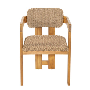 Outdoor Acacia Wood Dining Chair Set of 2