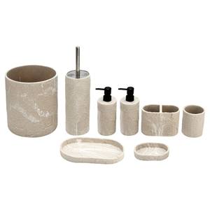 8 Piece Resin Bathroom Accessories Set
