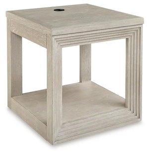 Marxhart - Square End Table - Bisque - Best Buy Furniture