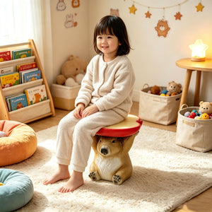 14" Capybara Holding Apple Slice Stool