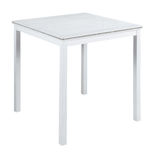 5 Piece Counter Height Table Set, Square Table And 4 Upholstered Chairs
