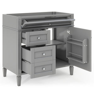 Bathroom Vanity With 2 Drawers And Tip-Out Drawer, Storage Cabinet