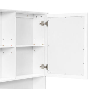 Wall Mounted Bathroom Medicine Cabinet With Double Mirrored Doors