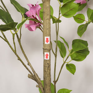 Artificial Bougainvillea Tree, Realistic Faux Plant In Pot, Indoor Decor For Home - Baby Pink / Green Leaf